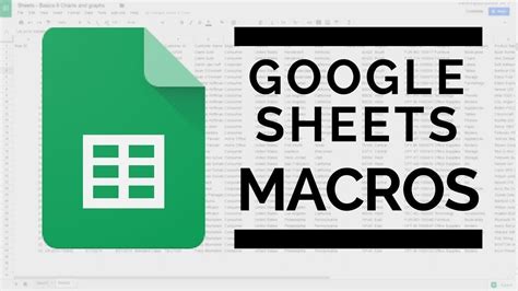 Google Sheets macro