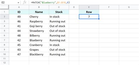 Google Sheets Match Index Exact vs Approximate