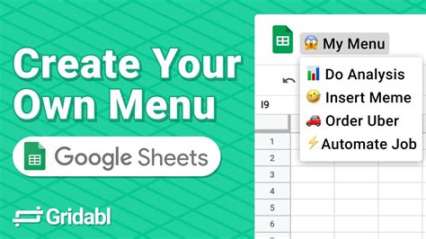 Google Sheets Menu