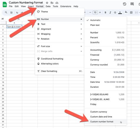 Google Sheets Negative Number Formatting