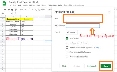 Negative numbers in Google Sheets