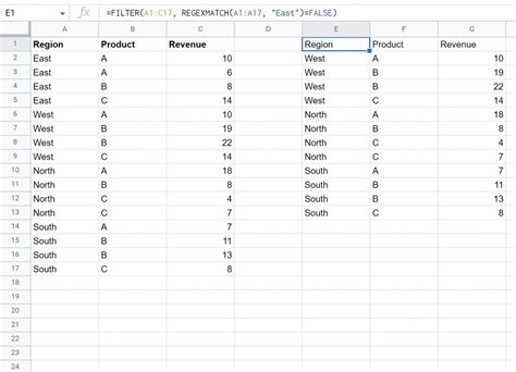 Google Sheets NOT CONTAINS Operator