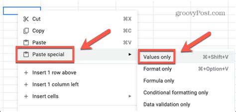 Google Sheets Paste Values Gallery