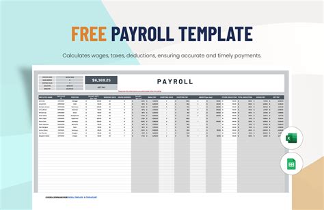 Google Sheets Payroll Check Template