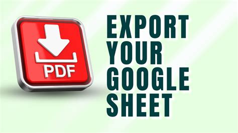 google sheets pdf export