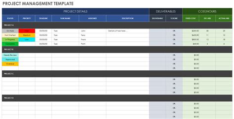 Google Sheets Project Templates