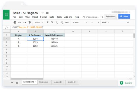 Google Sheets protected cells examples