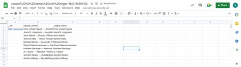 Google Sheets Regex 101