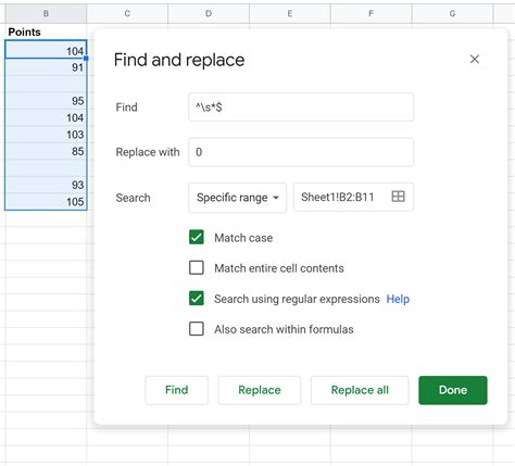 Google Sheets Replace Empty Cells