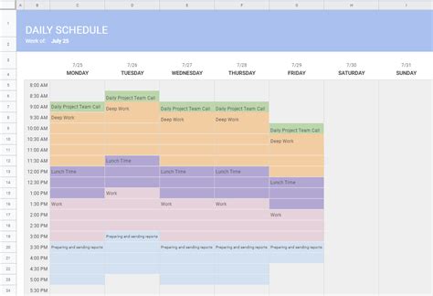 Google Sheets scheduling tips