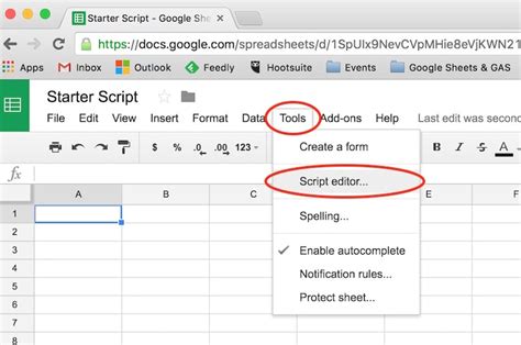 Google Sheets scripts for named functions