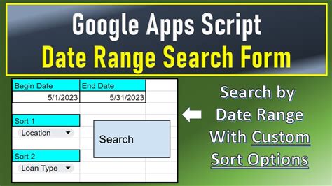 Google Sheets Scripts Date Range