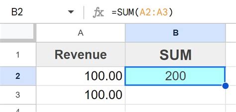 Google Sheets SUM function not working