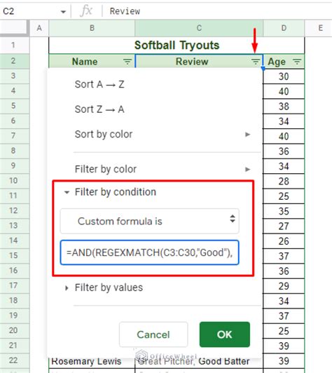 Google Sheets Text Contains