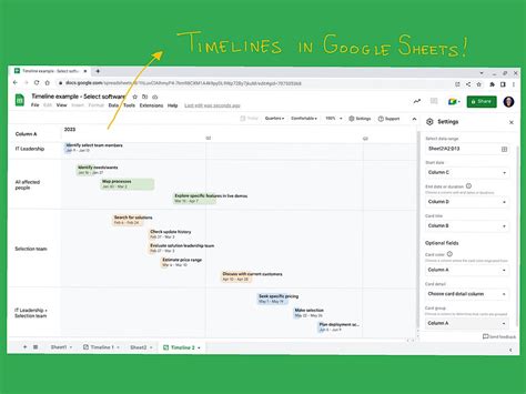 Google Sheets Timeline Feature Not Available