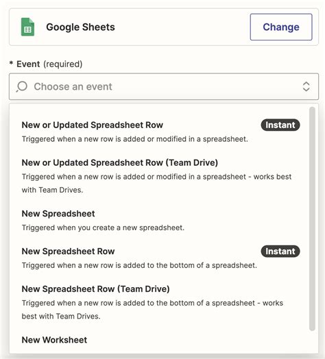 Google Sheets Trigger