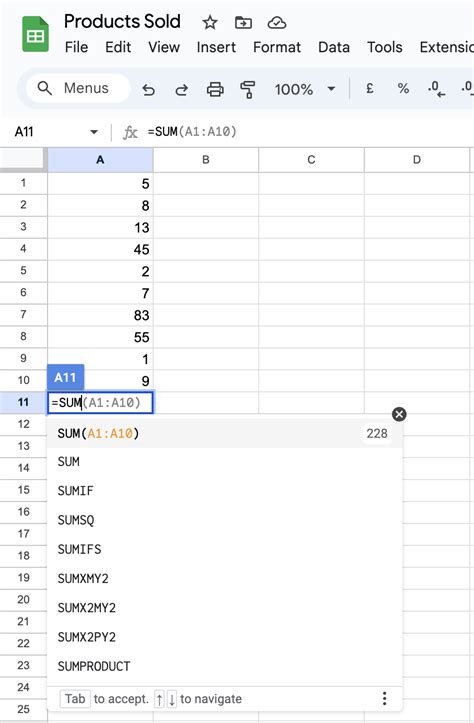 Google Sheets TYPE function