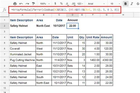 Google Sheets Vlookup Multiple Criteria Gallery 4