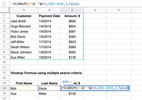 Google Sheets Vlookup Multiple Criteria Gallery 5