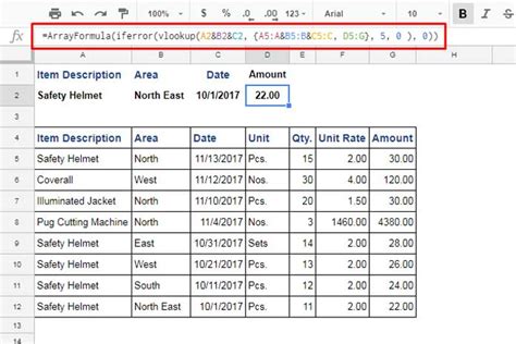 Google Sheets Vlookup Multiple Criteria Multiple Columns