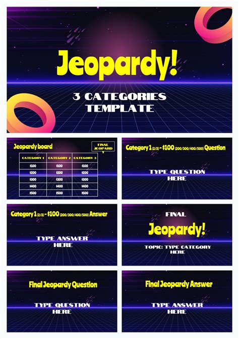 Google Slide Jeopardy Template Ideas