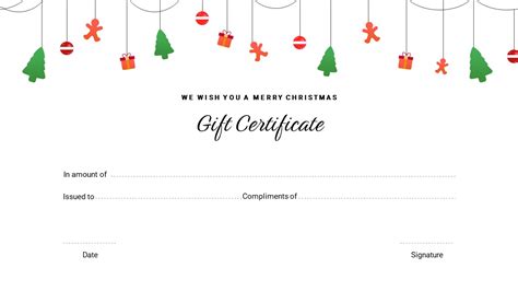 Google Slide Template Christmas Gift List