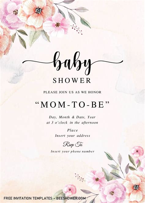 Google Slides Baby Shower Invitation Template