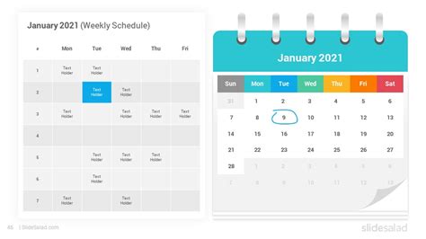 Google Slides Calendar Template Designs