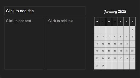 Google Slides Calendar Templates