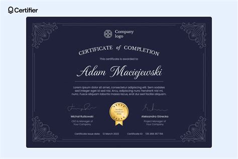 Google Slides Certificate Template 4