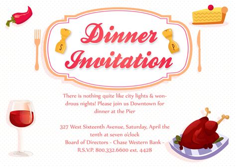 Google Slides Dinner Party Invitation Template