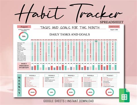 Habit Tracker Template for Google Slides Gallery