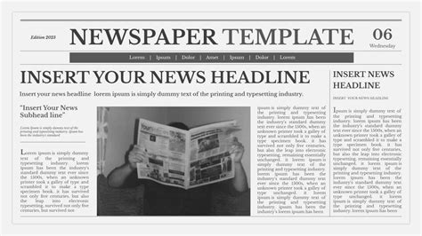 Google Slides Newspaper Template