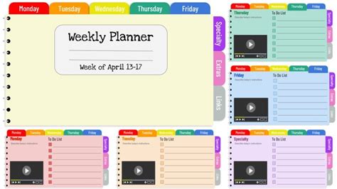 Google Slides Planner Colors