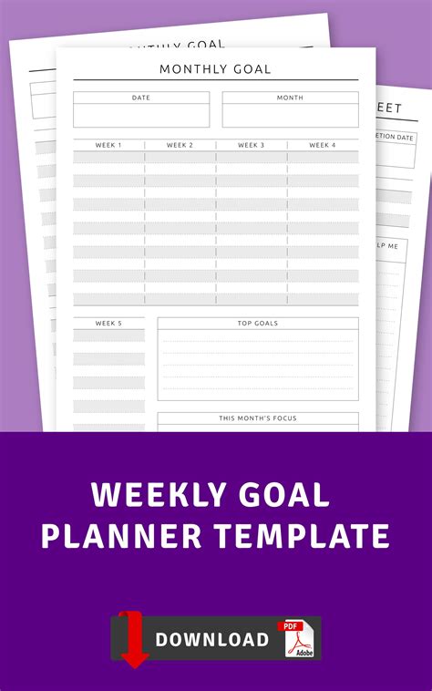 Google Slides Weekly Goal Template