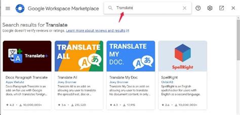 Google Translate Add-on