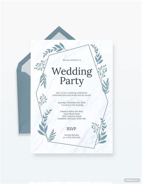 Google Wedding Party Invitation Template