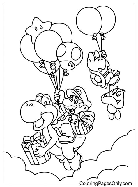 Goomba and Koopa Troopa Coloring Page