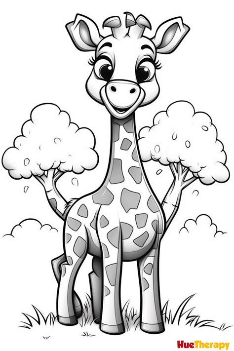 Gorgeous Giraffe Coloring Page