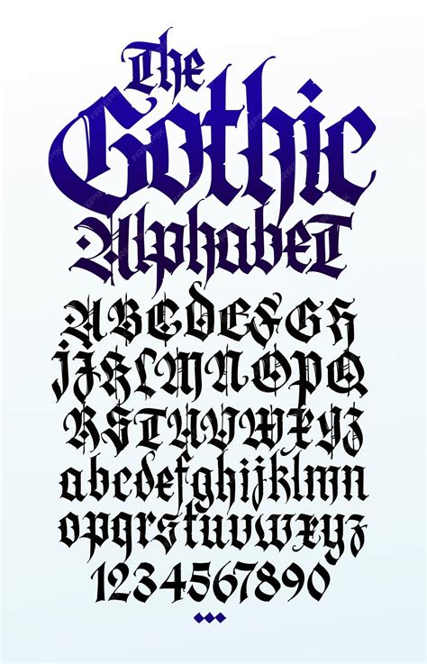 Gothic Calligraphy Template