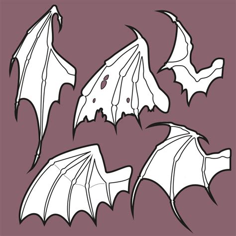 Gothic Dragon Wing Template