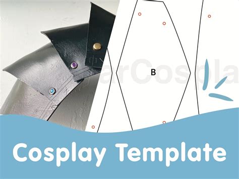 A gothic leather armor template, providing a dramatic and elegant design for cosplay and DIY enthusiasts.