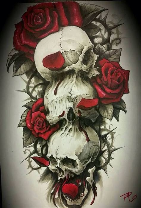 Gothic skull tattoo