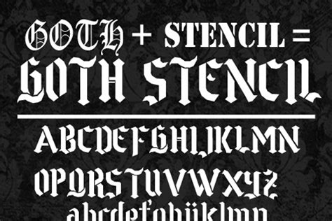 Gothic Fancy Letter Stencil