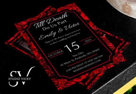 Gothic Wedding Invitation Template 1