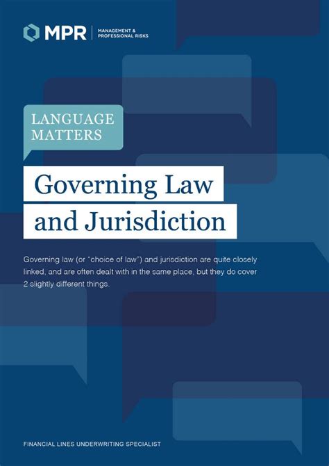 Governing Law and Jurisdiction