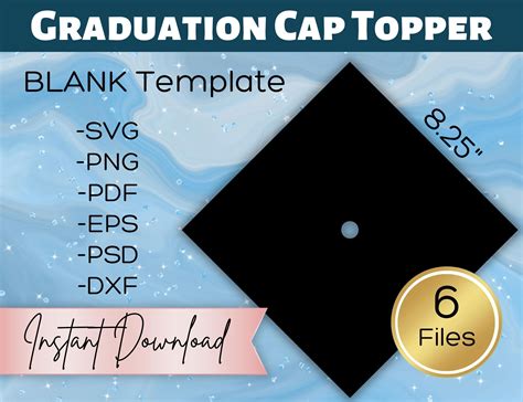 Grad Cap Topper Template Ideas 10