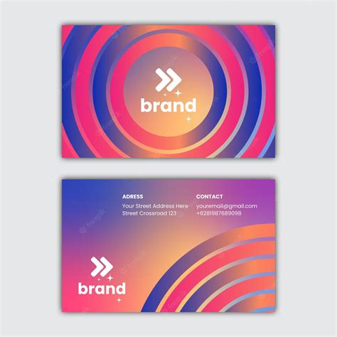 Gradient name tags design example