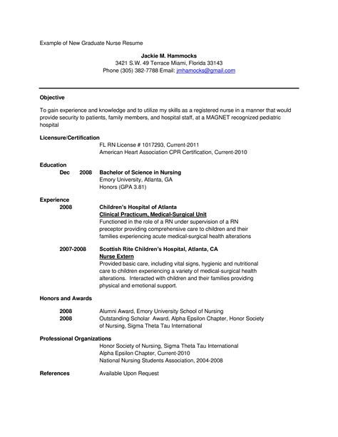 Graduate Nurse Resume Template Conclusion