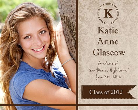 Graduation announcement name cards template ideas